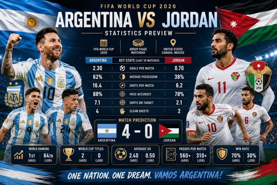 Argentina vs Jordan 2026 World Cup Statistics Preview: Why the Numbers Favor Argentina